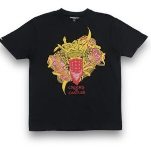 Crooks & Castles Men’s Black Medusa Bandana T-Shirt NWT